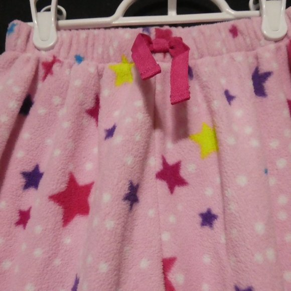 CHILDREN'S PLACE | medium 7/8 | Pink Star Print Fleece Pajama / Loungewear Pants - Picture 4 of 16